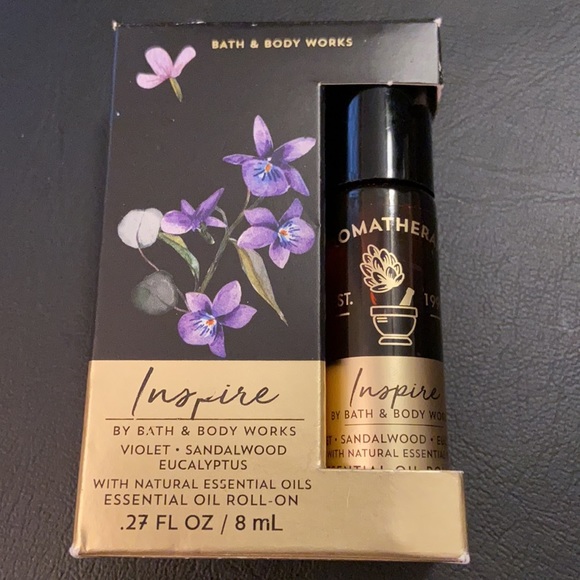 🆕 INSPIRE : Violet Sandalwood Eucalyptus Essential Oil Roll On Aromatherapy - Picture 4 of 14